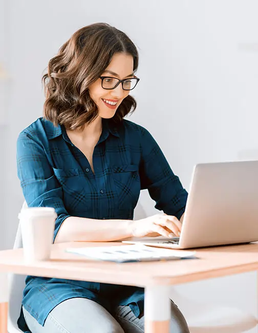 Woman with a laptop
